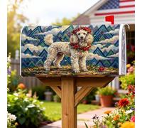 Coperture magnetiche per cassette postali per cani, giocose e colorate rose montagne primavera verde vacanza copertura per la decorazione del cortile anteriore 53 x 64 cm