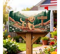 Coperture magnetiche per cassette postali per cani, lanterna rustica per esterni, montagne, estive, decorazioni per cassetta delle lettere per decorazione del prato, 53 x 64 cm