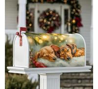 Coperture magnetiche per cassette postali per cani, luci natalizie accoglienti per dormire, tonalità calde per le vacanze, per la casa e il giardino, 45,7 x 53,7 cm