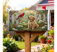 Coperture magnetiche per cassette postali per cani, natura fantasiosa farfalla cardinale primavera giallo involucri per cassette postali per decorazioni per casa e giardino, 53 x 64 cm