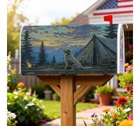 Coperture magnetiche per cassette postali per cani, per esterni, rustiche, montagne, estive, verdi, per esterni, giardino, cortile, decorazione 45,7 x 53,3 cm