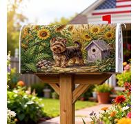 Coperture magnetiche per cassette postali per cani, rustiche e naturali, per casette degli uccelli, colore verde, protezione per la posta per decorazioni esterne, 53 x 64 cm