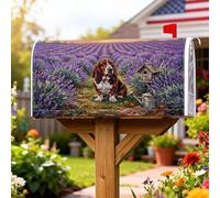 Coperture magnetiche per cassette postali per cani, rustiche fattoria lavanda, casetta per gli uccelli estiva viola, decorazione per esterni, 53 x 64 cm