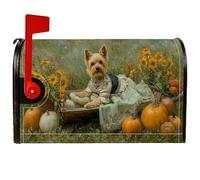 Coperture magnetiche per cassette postali per cani, rustiche fattoria, zucca, girasole, autunno arancione, protezione per la posta per la casa e il giardino, 53 x 64 cm