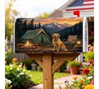 Coperture magnetiche per cassette postali per cani, tenda rustica per esterni, montagne, estive, verdi, decorazioni per giardino, cortile, 53 x 65 cm