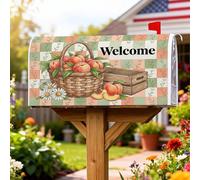 Coperture magnetiche per cassette postali per cestini, rustiche pesche margherite autunnali, copertura per la casa e il giardino, decorazioni da 45,7 x 53,7 cm