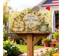 Coperture magnetiche per cassette postali per criceti, rustiche vintage margherite secchio, copertura gialla per le vacanze, per esterni, giardino, cortile, decorazione 45,7 x 53,7 cm