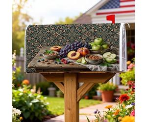 Coperture magnetiche per cassette postali per frutta, rustiche con mandorle e mandorle, copertura verde estiva per la decorazione del portico anteriore, 45,7 x 53,7 cm