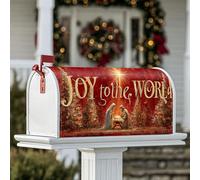 Coperture magnetiche per cassette postali per Natività, albero di Natale con stelle rosse, protezione per la casa e il giardino, 45,7 x 53,3 cm