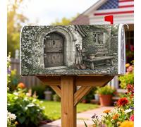 Coperture magnetiche per cassette postali per porte, rustiche e vintage, motivo floreale primaverile, per decorazione da cortile, 53 x 64 cm