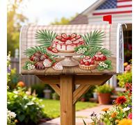 Coperture magnetiche per cassette postali per torte, estive, festive, fragole, cioccolato, pesca estiva, involucri per cassetta delle lettere per decorazione del portico anteriore, 45,7 x 53,7 cm
