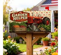 Coperture magnetiche per cassette postali per trattori, rustiche, carote, ravanelli, estive, decorazione per cortile, 45,7 x 53,7 cm
