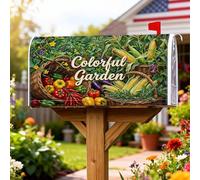 Coperture magnetiche per cassette postali per verdure, cestini rustici da giardino, copertura per cassetta postale estiva verde per le vacanze, per la decorazione del cortile anteriore, 45,7 x 53,7 cm
