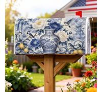 Coperture magnetiche per cassette postali, protezione per cassetta postale tradizionale elegante con peonia e uccellini primaverili, per decorare il cortile, 45,7 x 53,7 cm