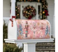 Coperture magnetiche per cassette postali schiaccianoci, ballerina festiva fantasiosa coniglietto pesca Natale protezione per la casa e il giardino decorazioni 45,7 x 53,3 cm