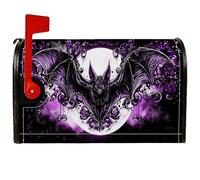 Coperture magnetiche per cassette postali standard, motivo luna gotica per Halloween, viola, protezione per la decorazione del portico anteriore, 45,7 x 53,7 cm