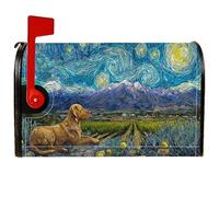 Coperture magnetiche per cassette postali standard, paesaggio impressionista, montagne, stelle, nessuna pelle blu per la decorazione del prato 45,7 x 53,7 cm