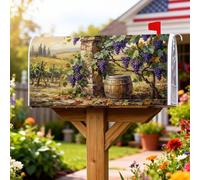 Coperture magnetiche per cassette postali uve, rustiche per casali e vigneti, colore verde autunnale, copertura per cassetta postale stagionale per decorazione portico anteriore, 53 x 65,5 cm