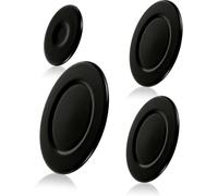 Coperture migliorate per bruciatori per fornelli a gas, set di 4 pezzi di ricambio per cappucci superiori in metallo per fornelli Sabaf, 55 mm/75 mm/100 mm (concave)