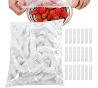 Coperture Monouso Alimenti, 100 Pezzi Coperture Elastiche per piattis | Coperture Trasparenti Elastiche Alimenti, Pellicola Trasparente per Alimenti, Copertura Portatile Fruttiera