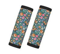 Coperture morbide per maniglie dei bagagli con volpi e uccelli nella foresta per valigie, coperture morbide per bagagli, etichette identificative per valigie, accessori per bagagli da viaggio