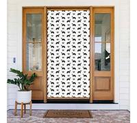 Coperture natalizie per porta d'ingresso, divertente cane Border Collie autunno inverno porta banner appeso sfondo per esterni interni vigilia portico decorazioni da parete forniture 1,8 x 0,9 m
