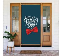 Coperture natalizie per porta d'ingresso, divertente festa del papà, per autunno e inverno, da appendere, per esterni, interni, verande, portico, decorazioni da parete, 1,8 x 0,9 m