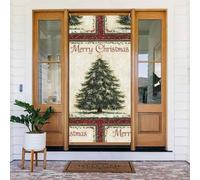 Coperture natalizie per porta d'ingresso, divertente Merry Christmas No.222 Autunno Inverno Porta Banner Appeso Sfondo per Esterno Interno Vigilia Portico Decorazioni da Parete Forniture 1,8 x 0,9 m