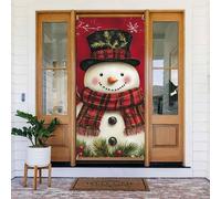 Coperture natalizie per porta d'ingresso, divertente Merry Christmas No.275, copertura per porta autunnale invernale, da appendere, per esterni e interni, decorazione da parete, 1,8 x 0,9 m