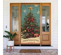 Coperture natalizie per porta d'ingresso, divertente Merry Christmas No.294 Autunno Inverno Porta Banner Appeso Sfondo per Esterno Interno Vigilia Portico Decorazioni da Parete Forniture 1,8 x 0,9 m