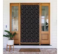 Coperture natalizie per porta d'ingresso, divertente teschio amore autunno inverno copertura porta banner appeso sfondo per esterni interni portico vigilia decorazioni da parete forniture 1,8 x 0,9 m