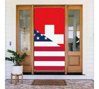 Coperture natalizie per porta d'ingresso, divertente, USA Svizzera, autunno inverno, da appendere, per esterni, interni, verande, portici, decorazioni da parete, 1,8 x 0,9 m