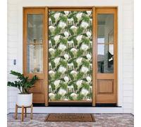 Coperture natalizie per porta d'ingresso, divertenti e splendidi fiori di calla, per autunno e inverno, da appendere, per esterni, interni, verande, portici, decorazioni da parete, 1,8 x 0,9 m