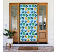 Coperture natalizie per porta d'ingresso, divertenti mostri dei cartoni animati autunnali e invernali, da appendere, per esterni e interni, decorazione da parete, 1,8 x 0,9 m