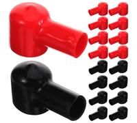 Coperture Nero Auto Pezzi Pvc Batteria 20 e Terminali in Rosso | Protezione Completa Contro Corto Circuito e Usura, Installazione Semplice, per Terminali Auto, Confezione Venti Pezzi