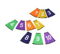 Coperture Numerate in Poliestere per Coni da Calcio, Riutilizzabili | Numeri Stampati Chiari, Colori Vivaci, Superficie Liscia, per Allenamenti Sportivi e Percorsi Guidati