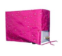 Coperture per aria condizionata da esterno per l'inverno, copertura impermeabile e antipolvere per unità esterna, tessuto Oxford, design a copertura completa e apertura del tubo preinstallata (rosa