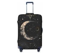 Coperture per bagagli da viaggio - Astratto cielo stellato luna elastica copertura per valigie protezione per bagagli 45-81 cm, Nero , S