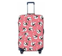 Coperture per bagagli da viaggio - Bulldog francese volto elastico copertura per valigie protezione per bagagli 45,7 - 81,7 cm, Nero , M