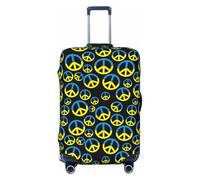 Coperture per bagagli da viaggio, con bandiera del segno della pace, elastiche, per valigie, 45-81 cm, Nero , XL