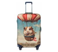 Coperture per bagagli da viaggio con mongolfiera, porcellino d'India, elastiche, per valigie, 45-81 cm, Nero , S