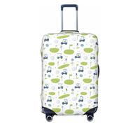 Coperture per bagagli da viaggio con stampa carretto da golf, lavabile, protezione per bagagli 45-81 cm ad alta elasticità, nero, Large