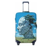 Coperture per bagagli da viaggio - Cracked Earth Head Tree Elasticity Valige Covers Protector per bagagli 45-81 cm, Nero , M