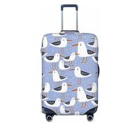 Coperture per bagagli da viaggio - gabbiani blu elasticità valigia copre protezione per bagagli 45,7 - 81,7 cm, Nero , x-large