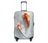 Coperture per bagagli da viaggio - Koi Fish Water Elasticity, copertura protettiva per bagagli 45-81 cm, Nero , S