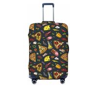Coperture per bagagli da viaggio - Prosciutto Pepe Pizza Elasticità Coperture per bagagli 45-81 cm, Nero , S