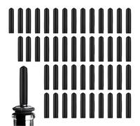 Coperture per beccuccio per liquori, confezione da 48 tappi in gomma nera, 12 x 8 x 5 cm, tappi per dispenser di alcol, antipolvere e inodore, per vino, olio, liquori, bottiglie