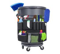 Coperture Per Bidoni Della Spazzatura Per L'esterno | Organizzatore Di Costruzioni-Organizzatore Per Utensili Per La Pulizia Per Il Giardino Da Giardino Da Giardino Cortile Da 32-55 Galloni Proteggi I