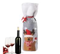 Coperture per bottiglie di vino di Natale | Coperture riutilizzabili per bottiglie di vino decorazione natalizia - per matrimoni, compleanni, viaggi, novità e riunioni