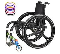 Coperture per carrozzelle in silicio, Copricerchi for sedia a rotelle, confezione da 2, multicolore, 22-24 pollici(Black,22in)